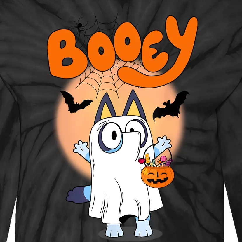 Booey Halloween Spooky Season Funny Tie-Dye Long Sleeve Shirt