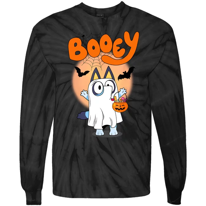 Booey Halloween Spooky Season Funny Tie-Dye Long Sleeve Shirt