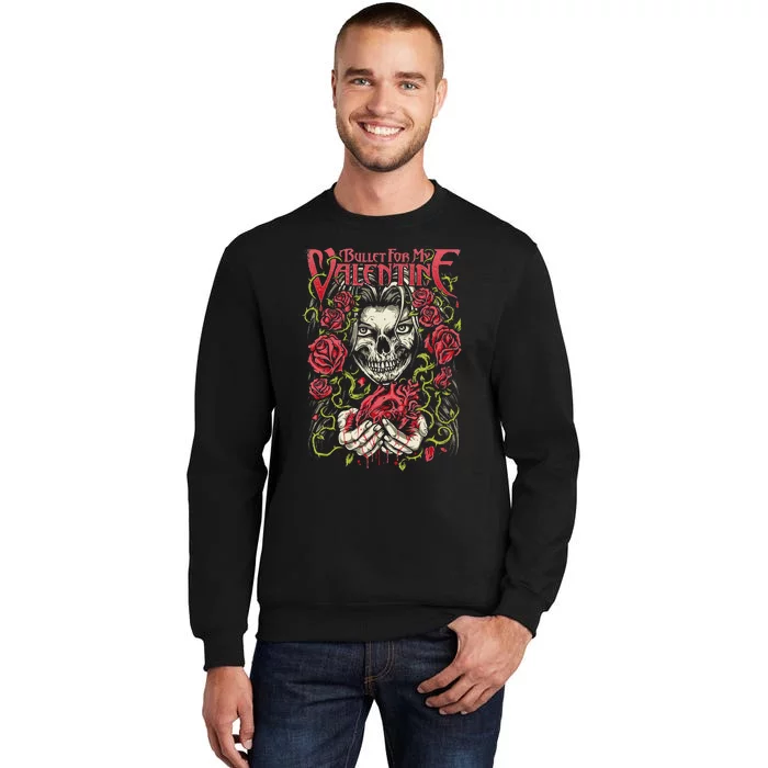 Bleeding Heart Skull Bullet For My Valentine Tall Sweatshirt