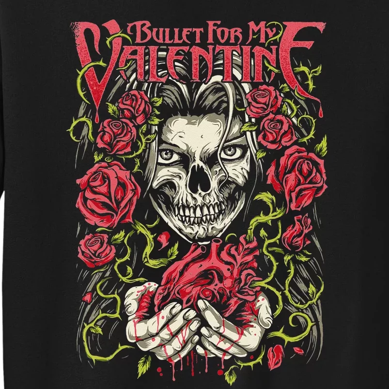 Bleeding Heart Skull Bullet For My Valentine Tall Sweatshirt