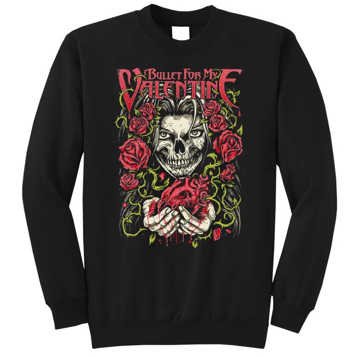 Bleeding Heart Skull Bullet For My Valentine Tall Sweatshirt