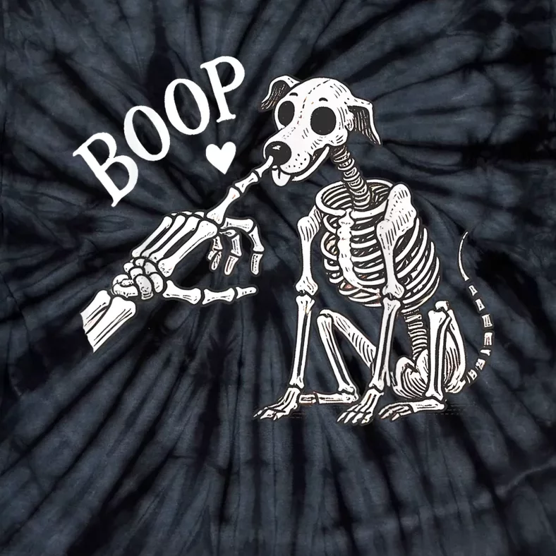 Boop Hand Skeleton And Dog Tie-Dye T-Shirt