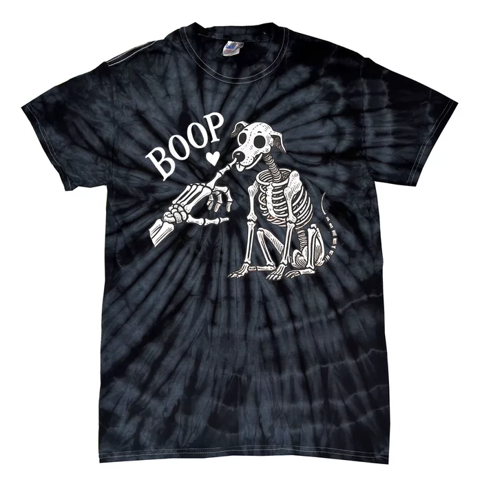 Boop Hand Skeleton And Dog Tie-Dye T-Shirt