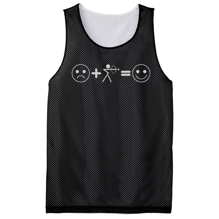 Bow Hunting Sad Face Archery Happy Face Mesh Reversible Basketball Jersey Tank