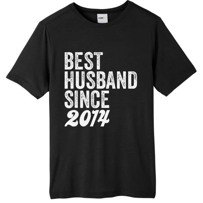 Best Husband Since 2014 Wedding Anniversary Husband ChromaSoft Performance T-Shirt