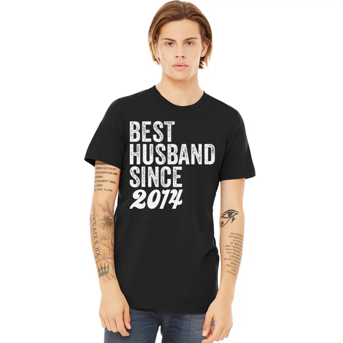 Best Husband Since 2014 Wedding Anniversary Husband Premium T-Shirt