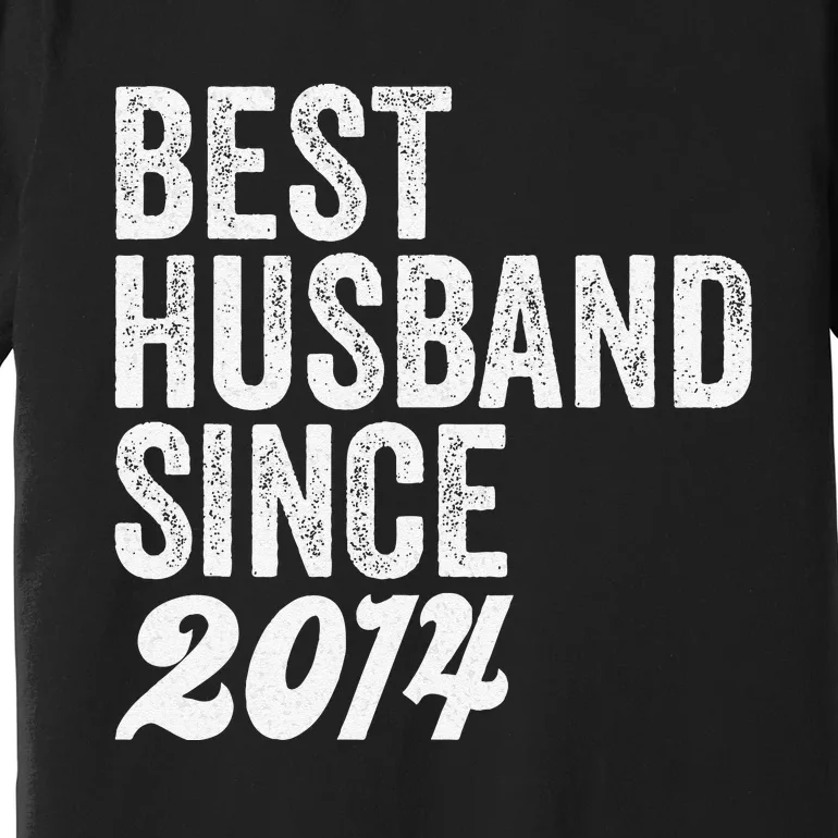 Best Husband Since 2014 Wedding Anniversary Husband Premium T-Shirt