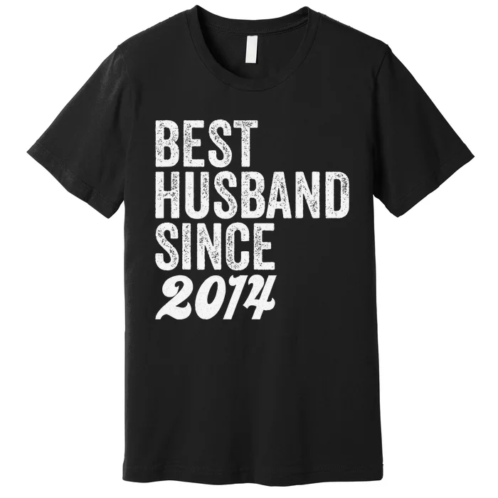 Best Husband Since 2014 Wedding Anniversary Husband Premium T-Shirt