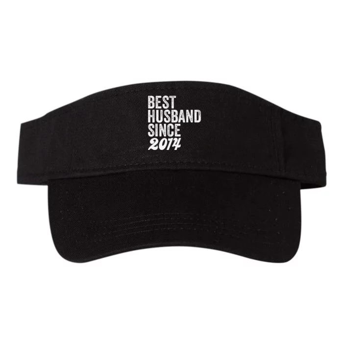 Best Husband Since 2014 Wedding Anniversary Husband Valucap Bio-Washed Visor