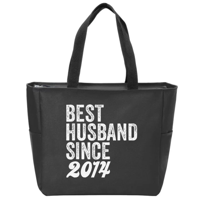 Best Husband Since 2014 Wedding Anniversary Husband Zip Tote Bag