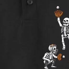 Baseball Halloween Skeletons Hitter Catcher Dry Zone Grid Performance Polo