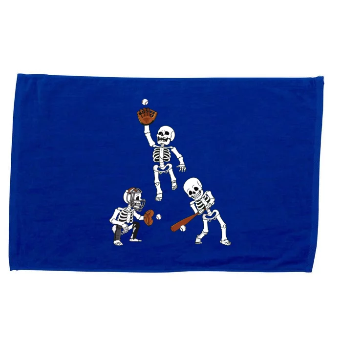 Baseball Halloween Skeletons Hitter Catcher Boy Microfiber Hand Towel