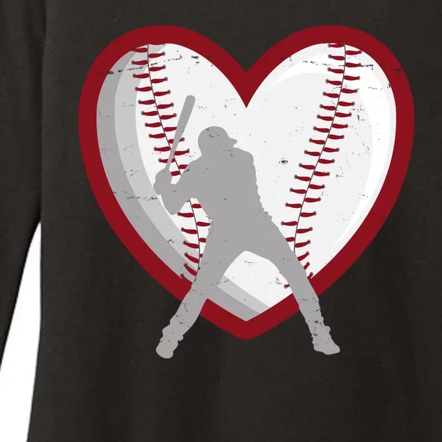 Baseball Heart Sport Lover Womens CVC Long Sleeve Shirt