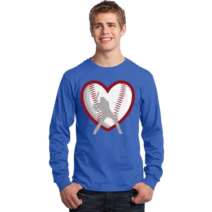 Baseball Heart Sport Lover Long Sleeve Shirt