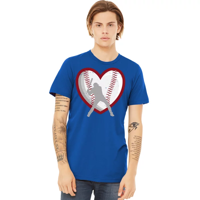 Baseball Heart Sport Lover Premium T-Shirt