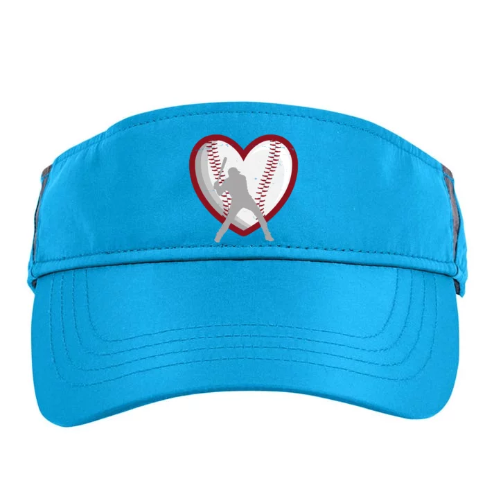 Baseball Heart Sport Lover Adult Drive Performance Visor