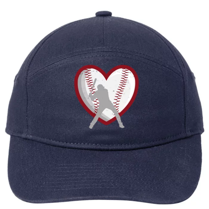 Baseball Heart Sport Lover 7-Panel Snapback Hat