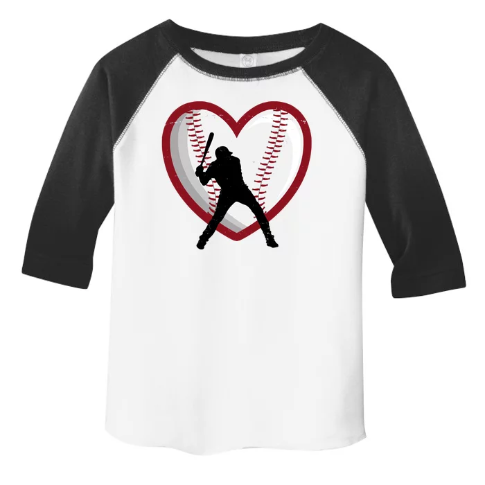 Baseball Heart Sport Lover Toddler Fine Jersey T-Shirt