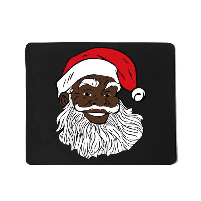 Black Happy Santa Shirts Fun African American Santa Mousepad