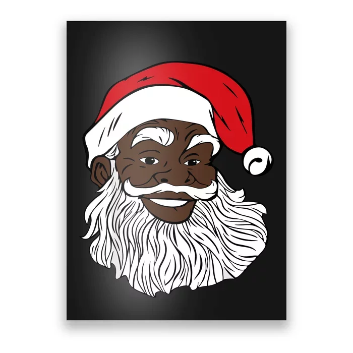 Black Happy Santa Shirts Fun African American Santa Poster