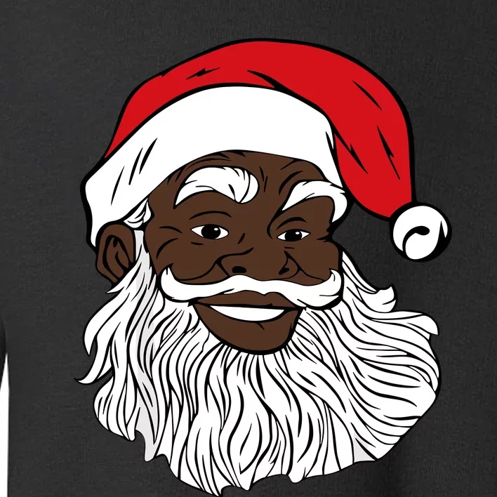 Black Happy Santa Shirts Fun African American Santa Toddler Sweatshirt