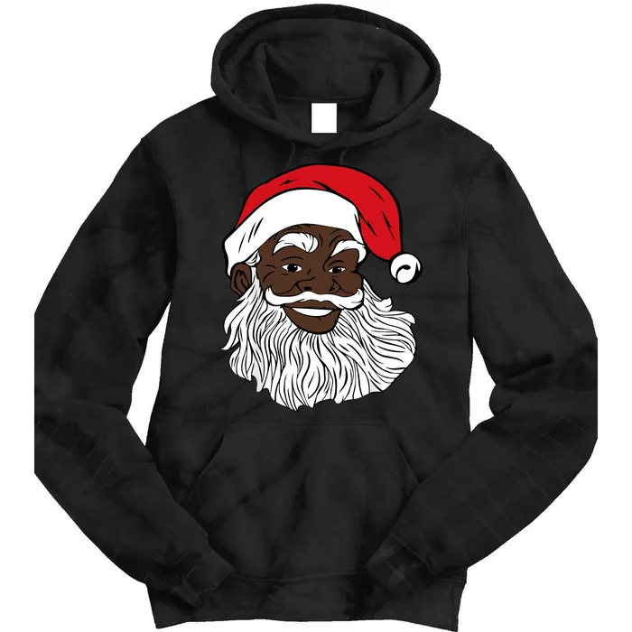 Black Happy Santa Shirts Fun African American Santa Tie Dye Hoodie