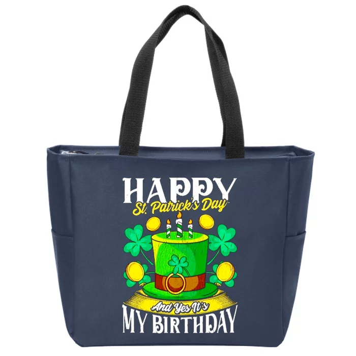 Birthday Happy St. Patricks Day Birthday Gift Design Zip Tote Bag