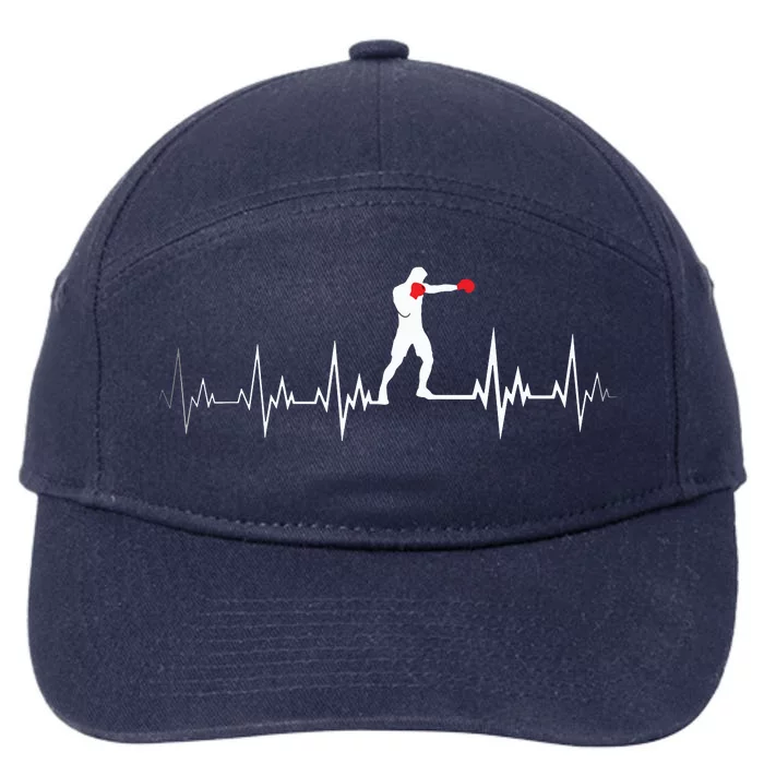 Boxing Heartbeat Sports Lover Outfit 7-Panel Snapback Hat