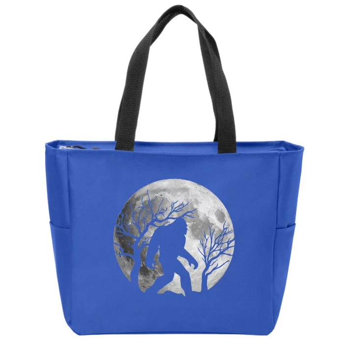 Bigfoot Halloween Sasquatch Full Moon Yeti Funny Zip Tote Bag