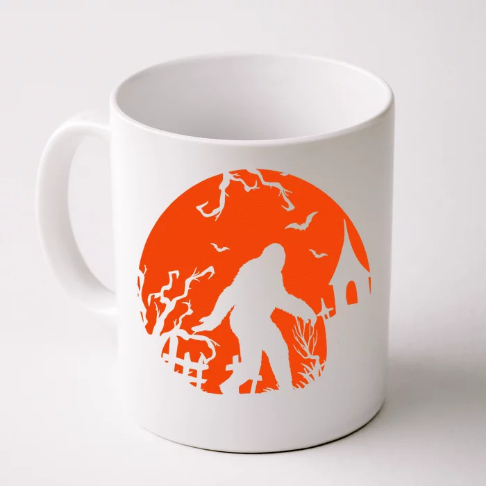 Bigfoot Halloween Sasquatch Hiking Gift Front & Back Coffee Mug