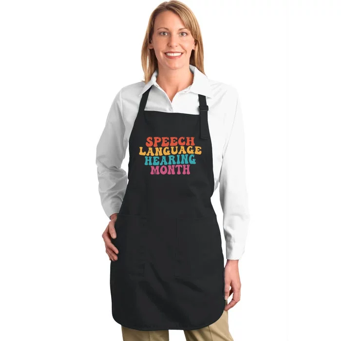 Better Hearing Speech Language Hearing Month Full-Length Apron With Pocket