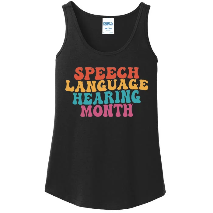 Better Hearing Speech Language Hearing Month Ladies Essential Tank