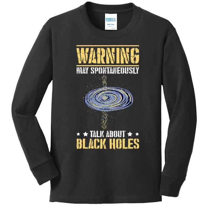 Black Hole Space Light Galaxy Universe Milky Way Gravity Kids Long Sleeve Shirt