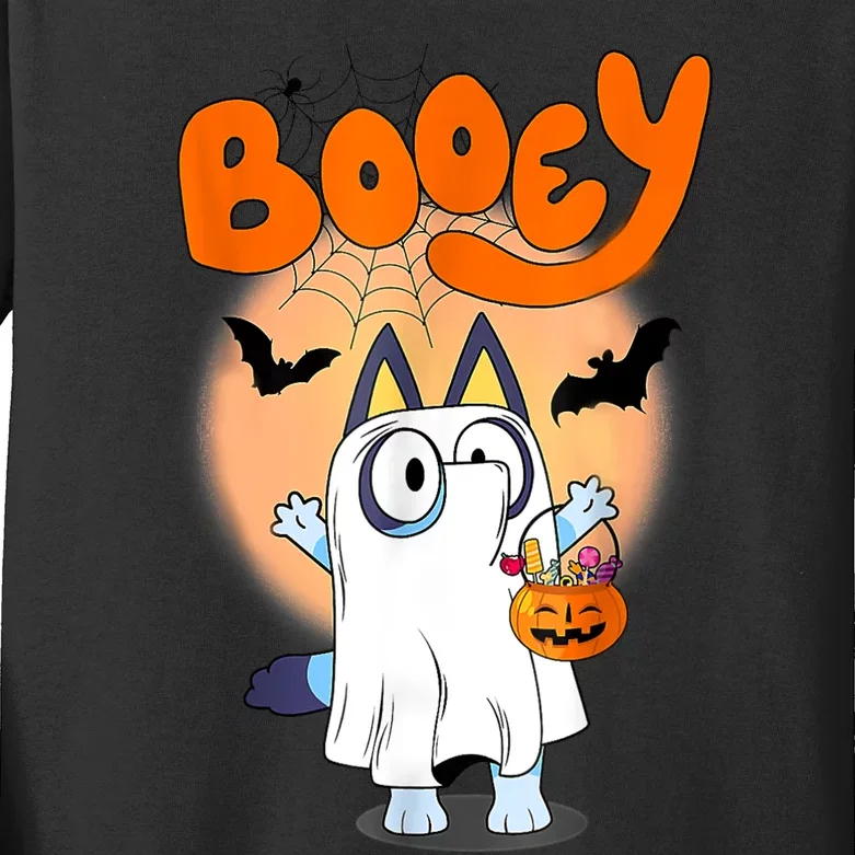 Booey Halloween Spooky Season Funny For Kids Kids Long Sleeve Shirt