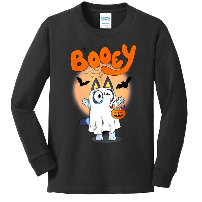 Booey Halloween Spooky Season Funny For Kids Kids Long Sleeve Shirt