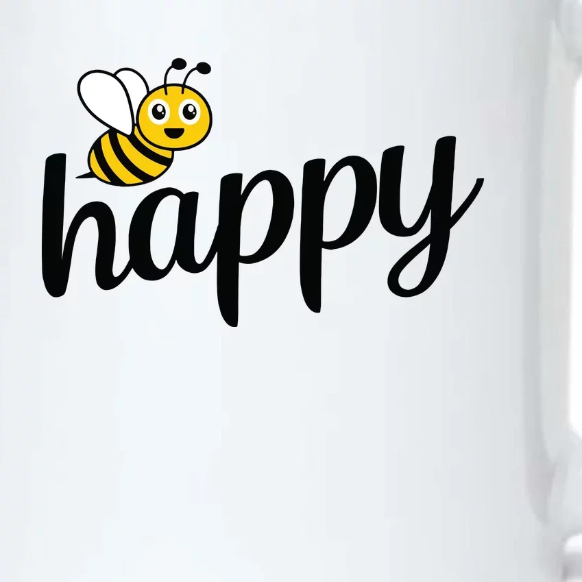 Bee Happy Summer Black Color Changing Mug