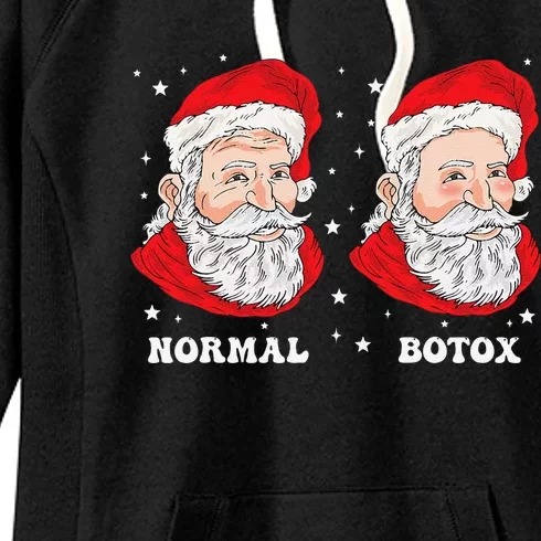 Botox Humor Santa Funny Plastic Surgeon Botox Christmas Women's Fleece Hoodie