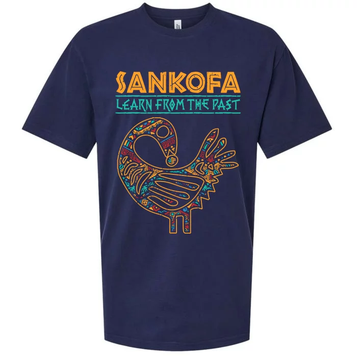 Black History Sankofa African Bird Juneteenth Gift Sueded Cloud Jersey T-Shirt