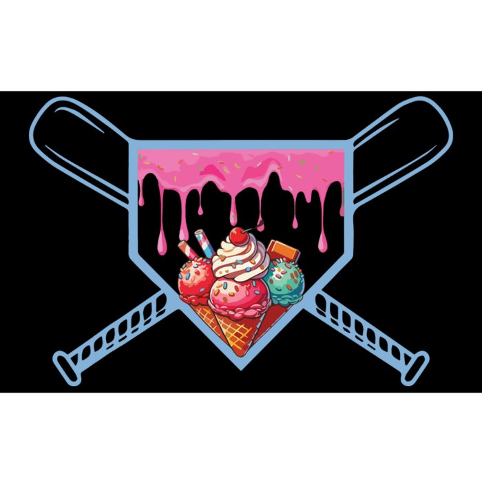 Baseball Home Social Club For Boy Ice Cream Drip Bumper Sticker