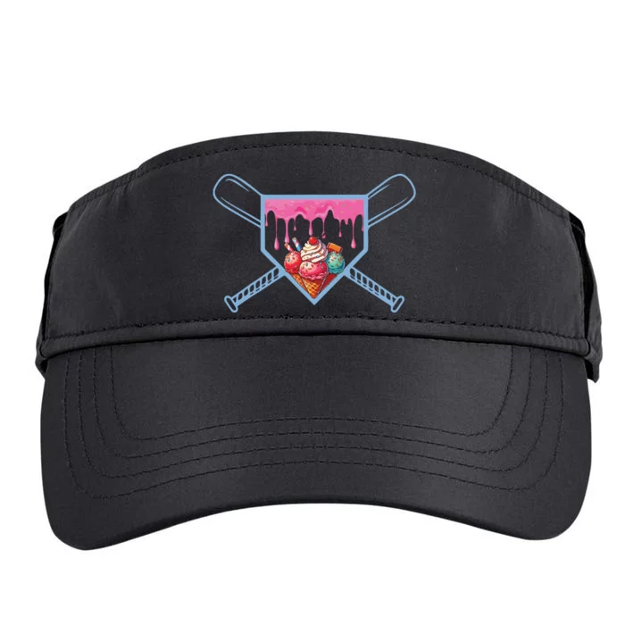 Baseball Home Social Club For Boy Ice Cream Drip Adult Drive Performance Visor