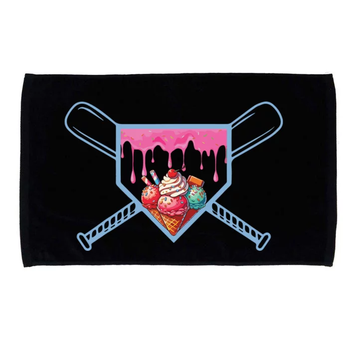 Baseball Home Social Club For Boy Ice Cream Drip Microfiber Hand Towel