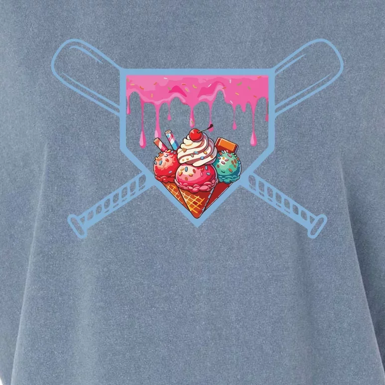 Baseball Home Social Club For Boy Ice Cream Drip Garment-Dyed Women's Muscle Tee