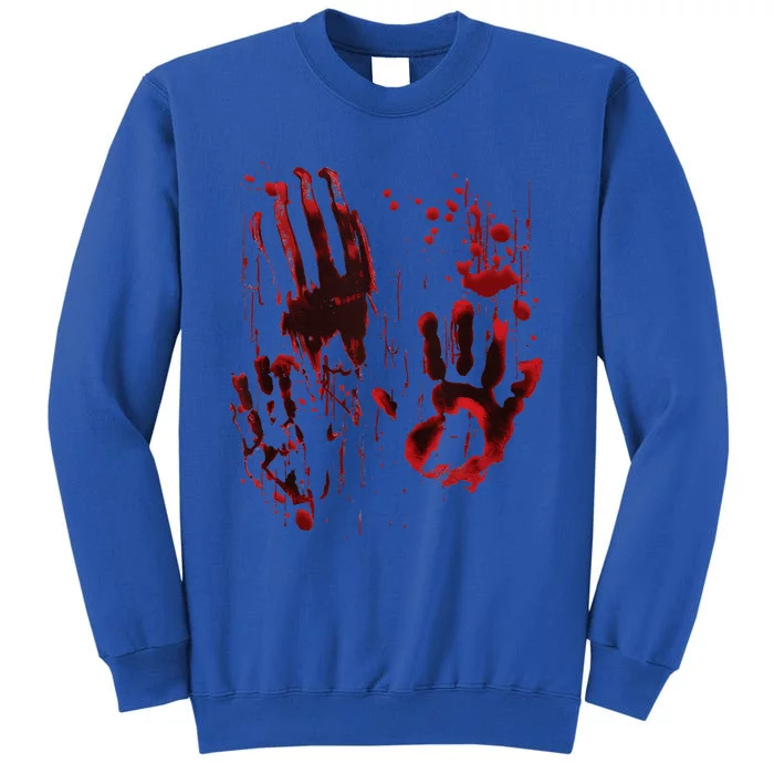 Bloody Hand Splatters Red Blood Handprints Halloween Graphic Sweatshirt