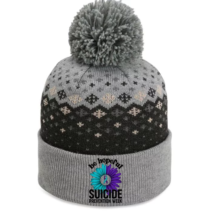 Be Hopeful Suicide Prevention Week The Baniff Cuffed Pom Beanie