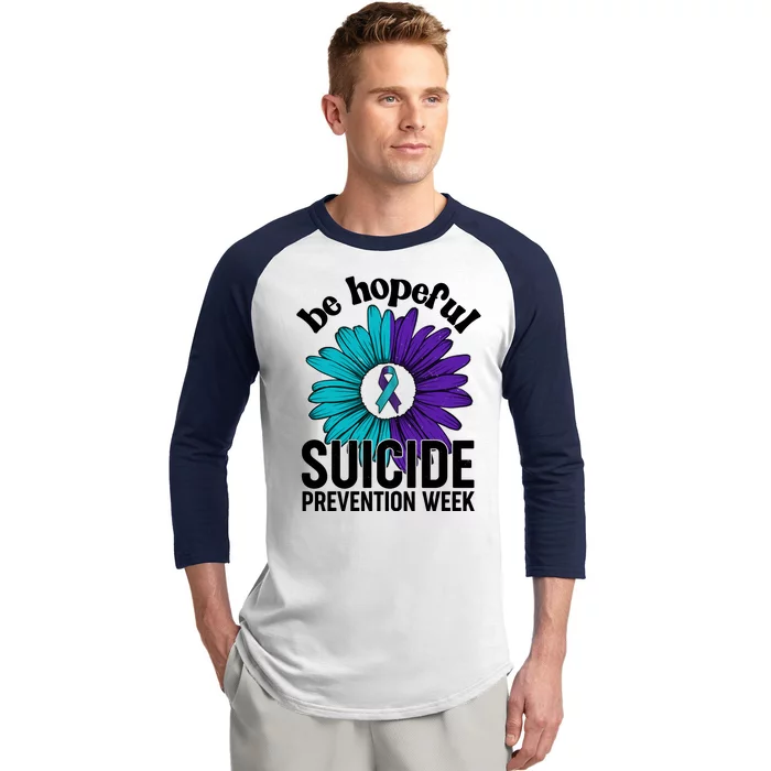 Be Hopeful Suicide Prevention Week Baseball Sleeve Shirt