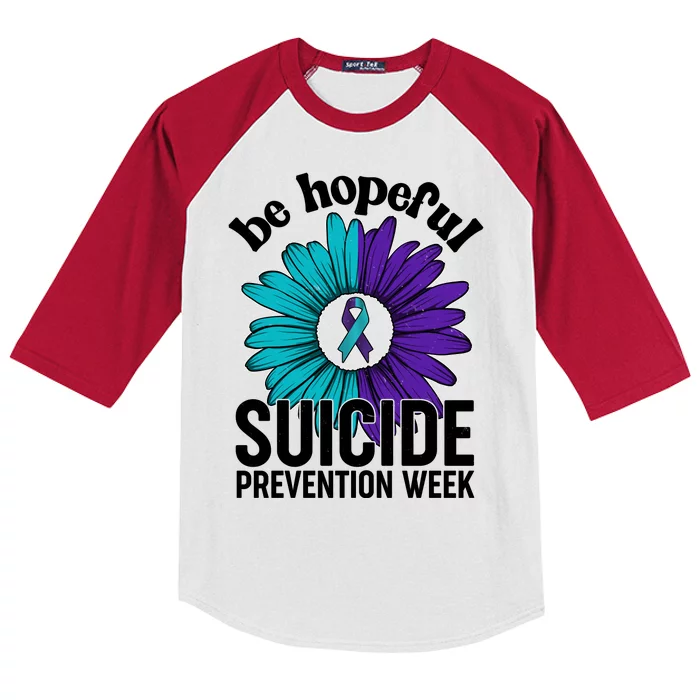 Be Hopeful Suicide Prevention Week Kids Colorblock Raglan Jersey