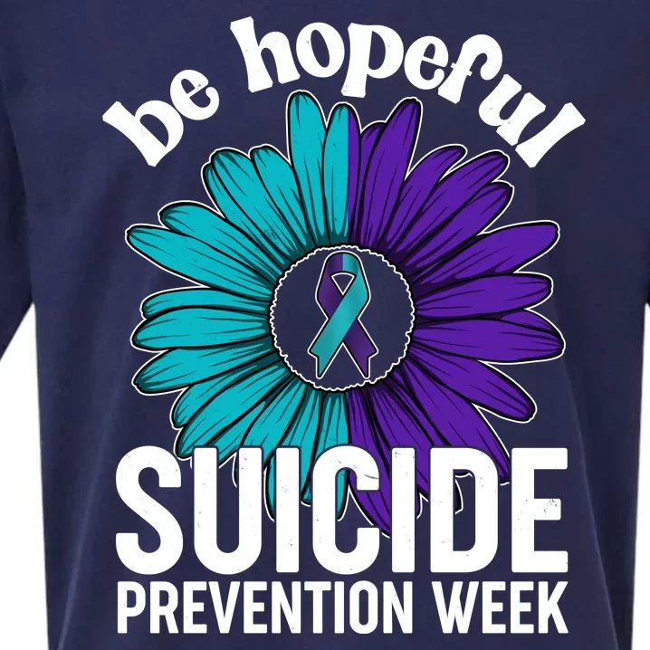 Be Hopeful Suicide Prevention Week Sueded Cloud Jersey T-Shirt