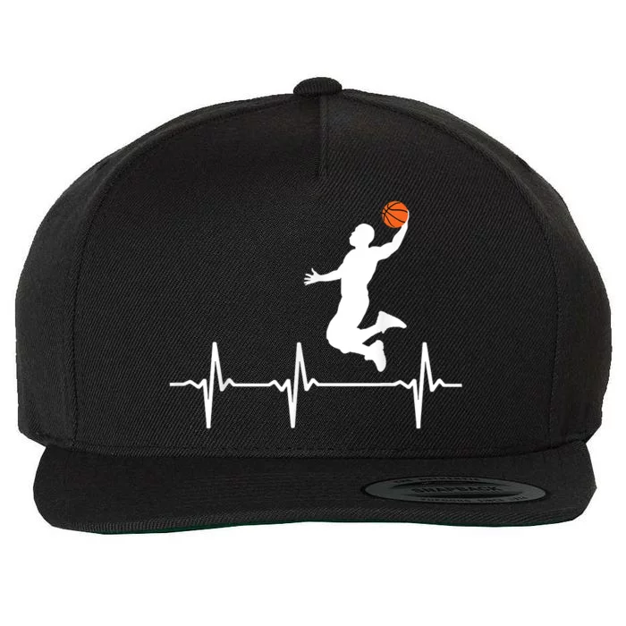 Basketball Heartbeat Shirts For Men Wool Snapback Cap