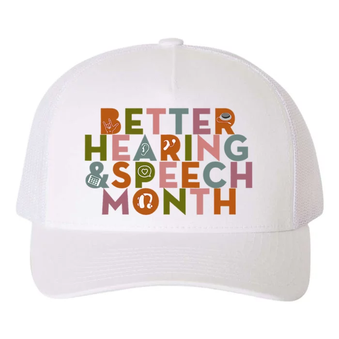 Better Hearing & Speech Month Proud Speech Pathologist SLP Yupoong Adult 5-Panel Trucker Hat