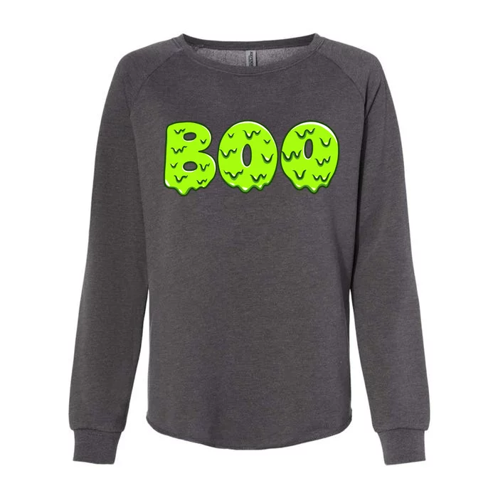 Boo Halloween Slime Womens California Wash Sweatshirt